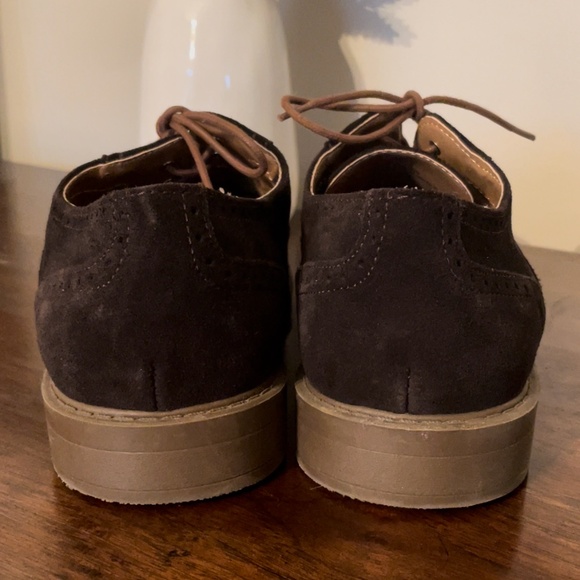 Calvin Klein suede leather brown oxford tie lace up shoes - Picture 4 of 8